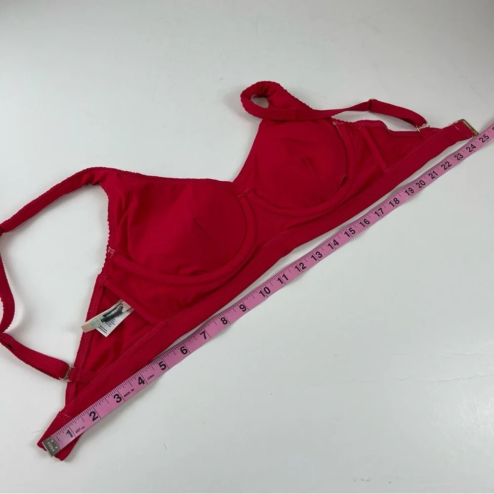 New Sea Level Swim Bikini Top Women’s Size 4 Us Red Underwire Bralette Nwot View 6